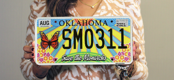 Monarch Butterfly License Plate