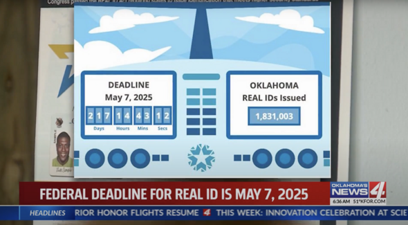 Image of KFOR Newschannel 4's graphic on the newscast.