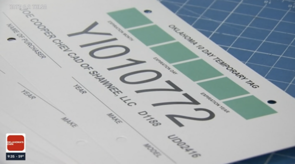 Vehicle tag story from KWTV.