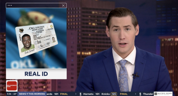 News 9 anchor sharing the news encouraging citizens to get a REAL ID before travel this holiday season.