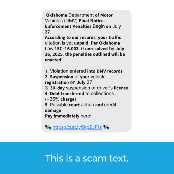 This is a scam text.