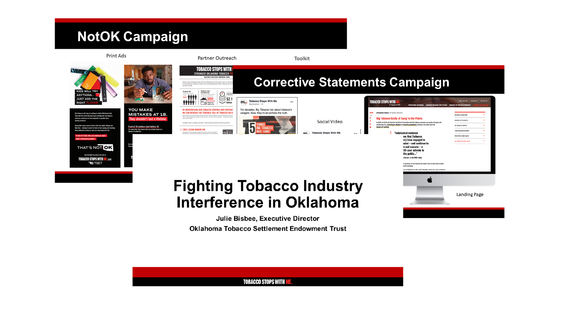 Julie Bisbee, TSET executive director, presented on tobacco preemption in Oklahoma for Action on Smoking & Health in January.