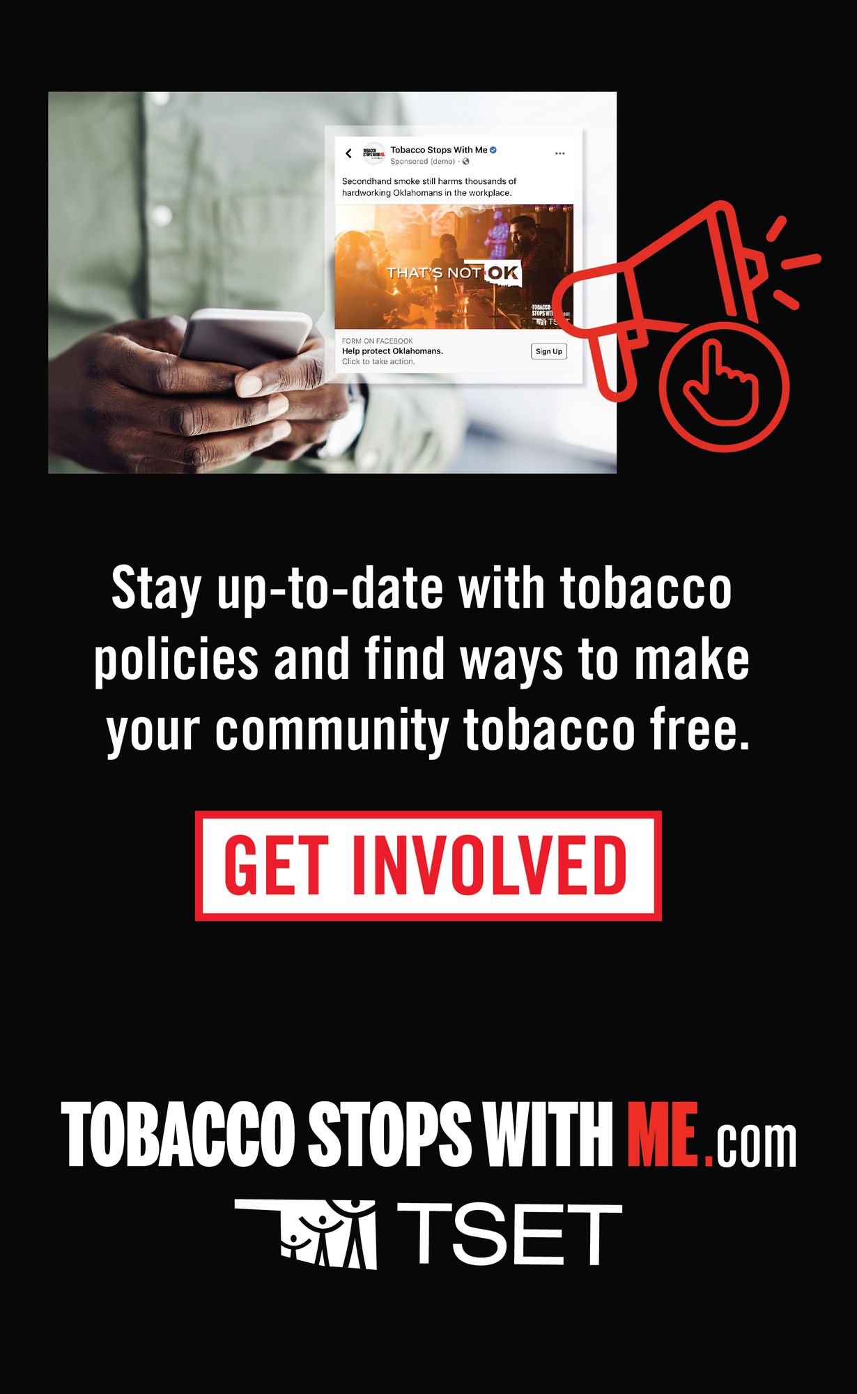 Get involved at TobaccoStopsWithMe.com