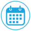 Sky Blue Calendar Icon