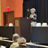 Presenter presenting at the 2024 Governor's Water Conference