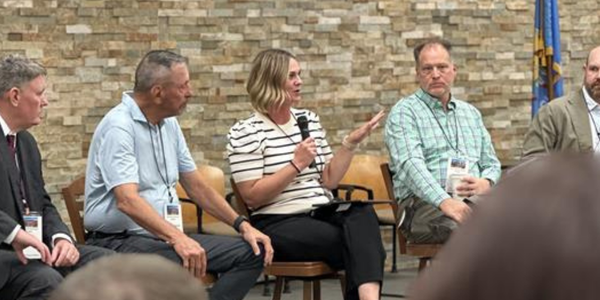 FAD Chief Lori Johnson presenting on a panel at the Small Town Solutions Summit in Ardmore, OK in August 2025.