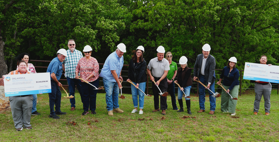 The groundbreaking ceremony for Logan County Rural Water District 1's service area expansion.