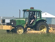 Picture of the equipment used to mow the airports
