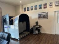 Flight simulator in Sister's Eagle Airport FBO