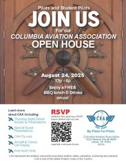 Columbia Aviation Open House Flyer