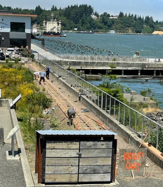 Waterfront Walkway construction photo