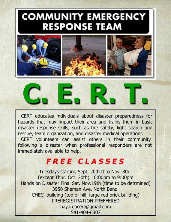 CERT Training Flyer