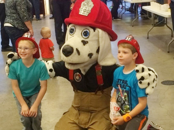 Sparky the Fire Dog with Kids photo