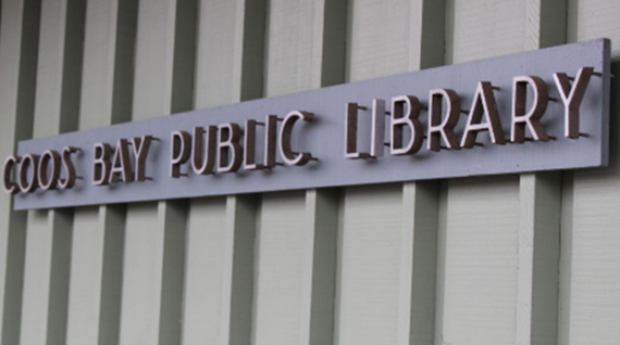 Coos Bay Library Sign