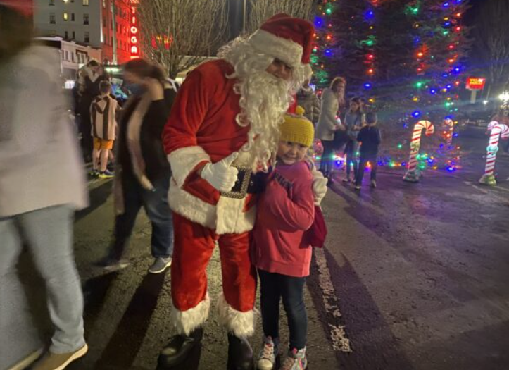 Santa downtown photo