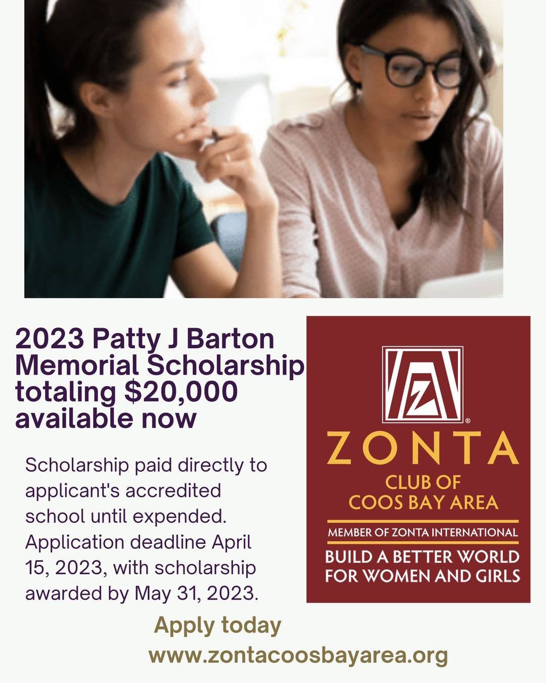 Zonta Scholarship Flyer