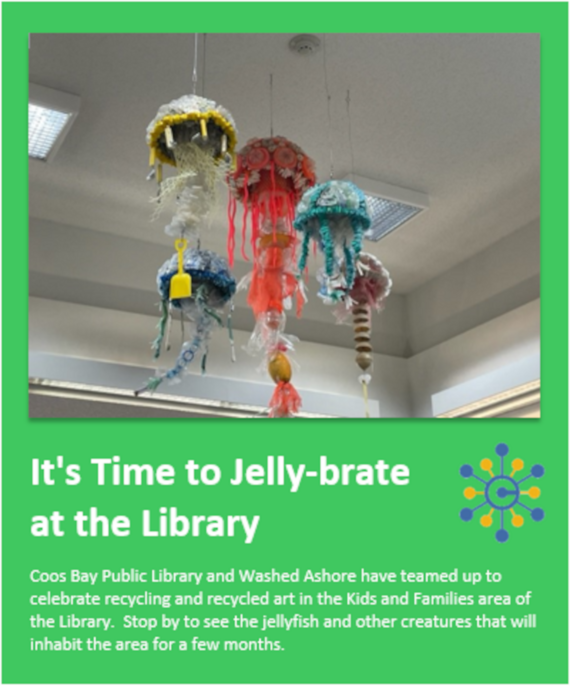 Jellyfish Art at the Library