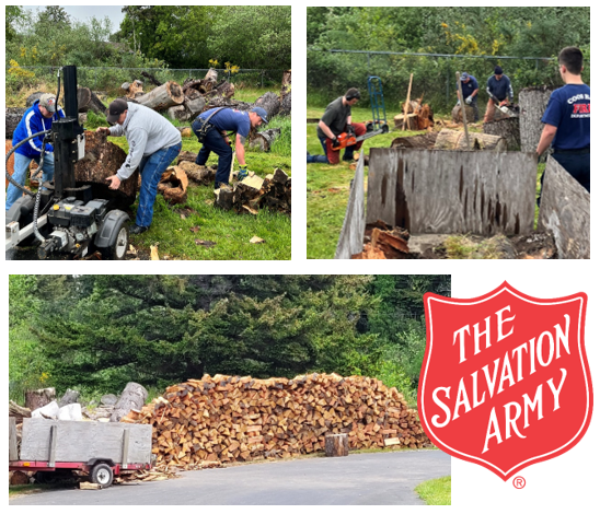 Salvation Army Wood Cutting Photos