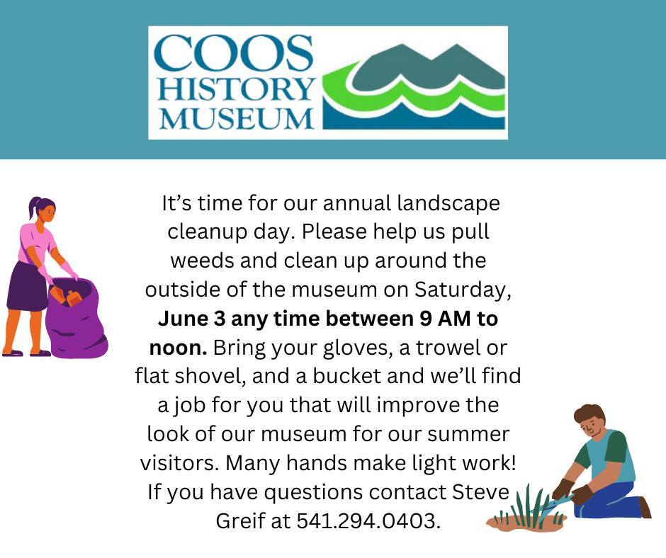 Volunteer clean up at Coos History Museum