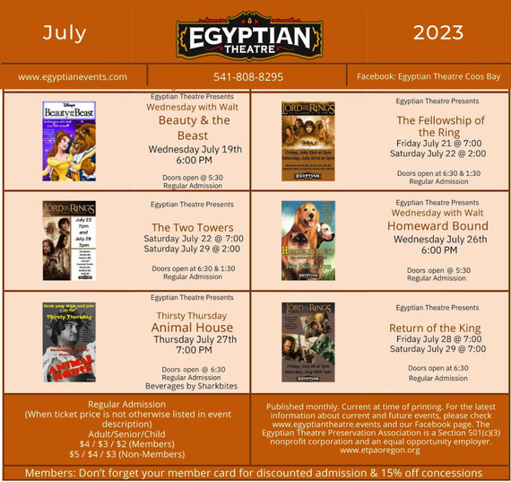 Egyptian July Calendar Updated