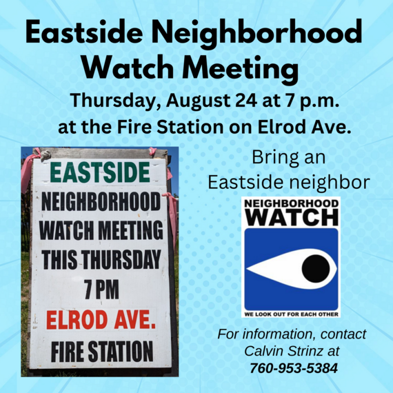 Eastside Neighborhood Watch August 2023