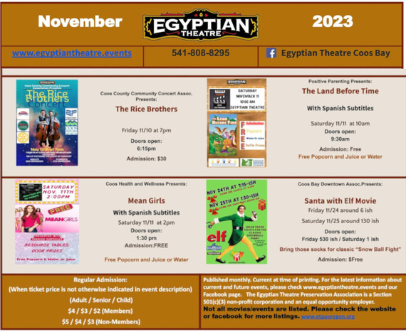 Egyptian Theater Showings