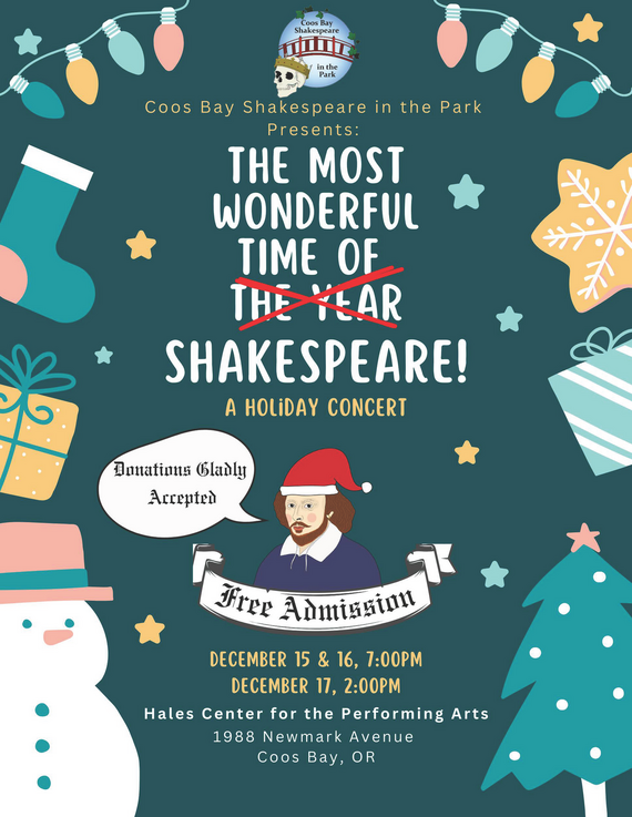 Shakespeare Holiday Concert Flyer