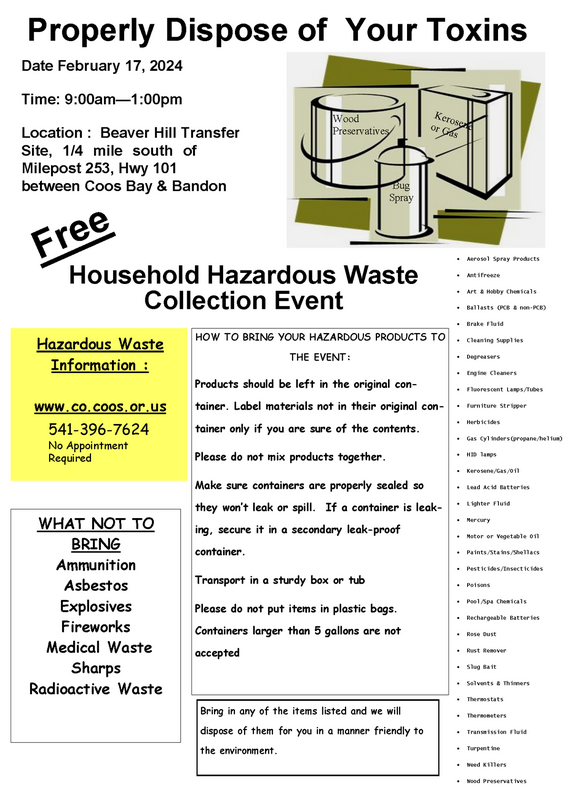 Beaver hill Household Toxic Waste Event