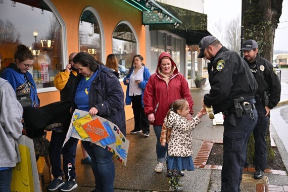 Police officers at Down Syndrome Awareness walk