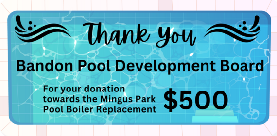 Bandon Pool Development Board thank you