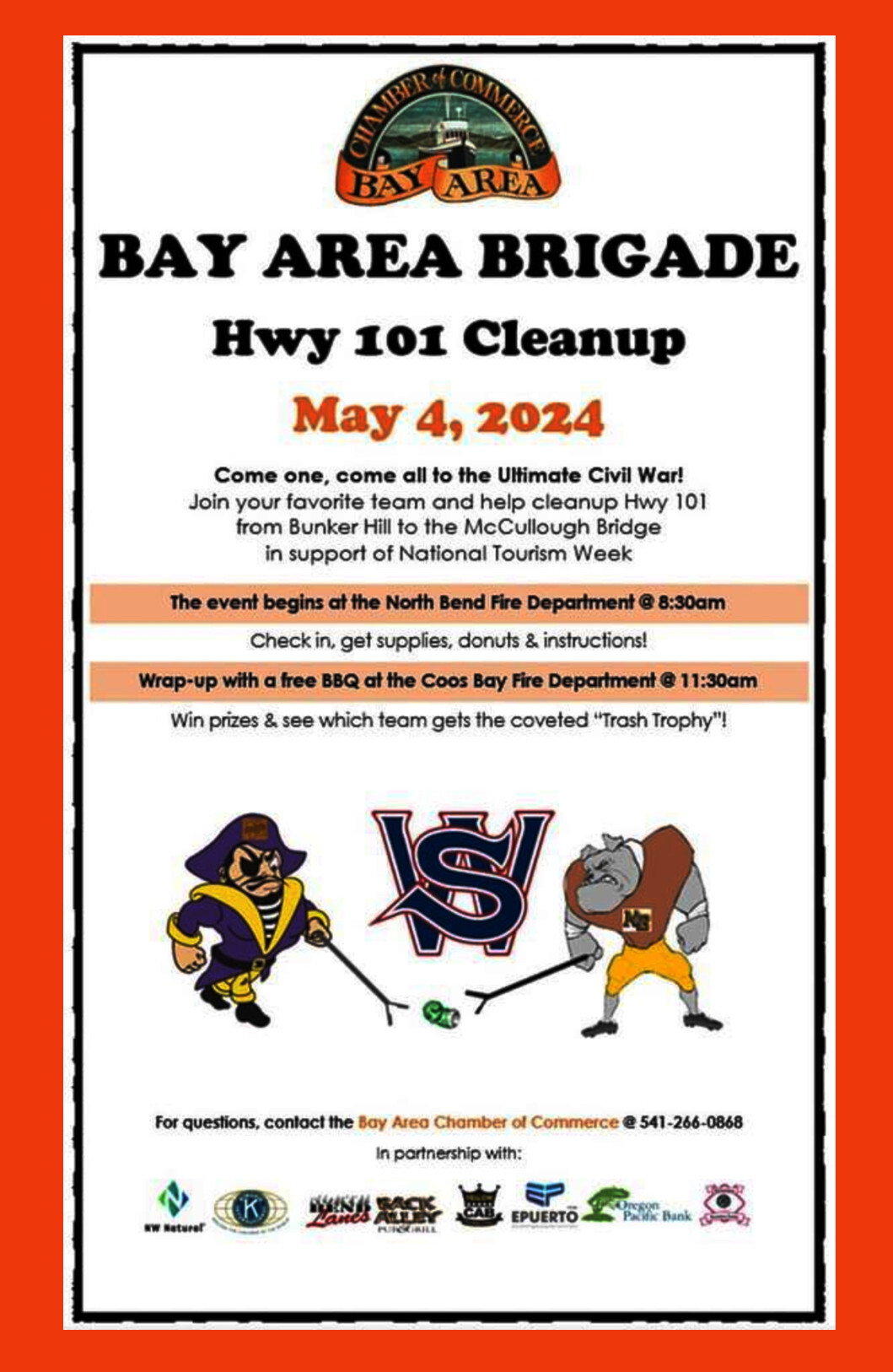 Bay Area Brigade Hwy 101 Cleanup flyer