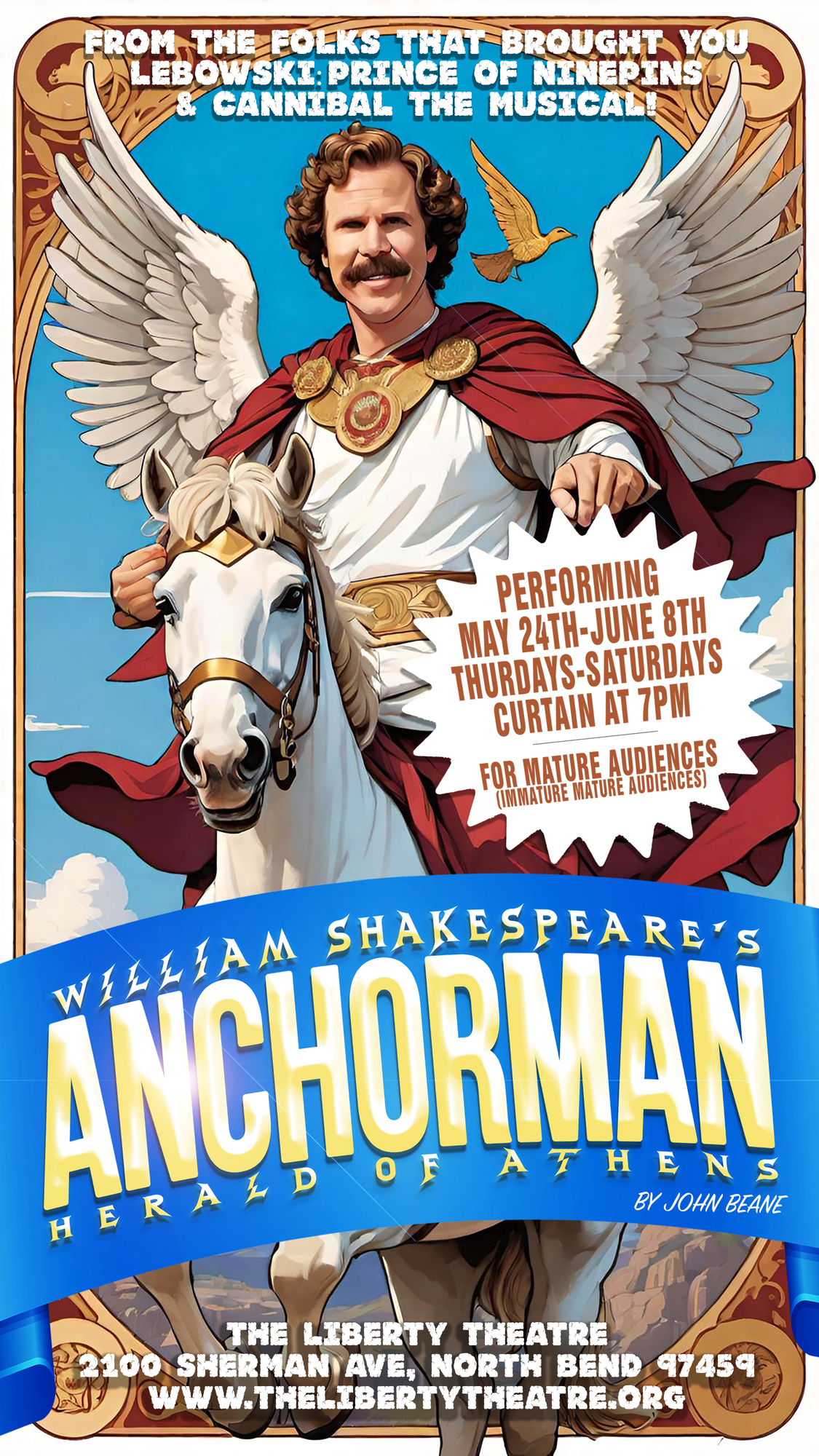 Anchorman at Theatre flyer