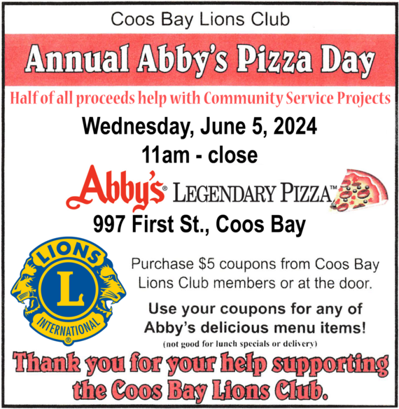 Abbys Pizza Day flyer