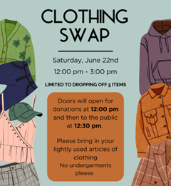 Clothing swap flyer