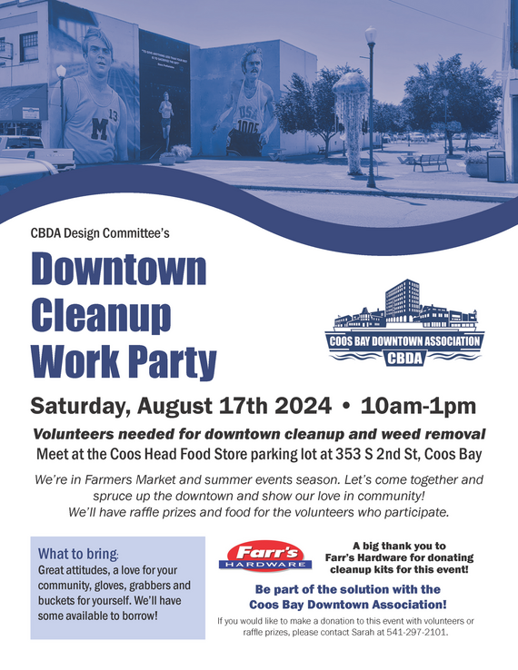 CBDA Cleanup Work Party Flyer