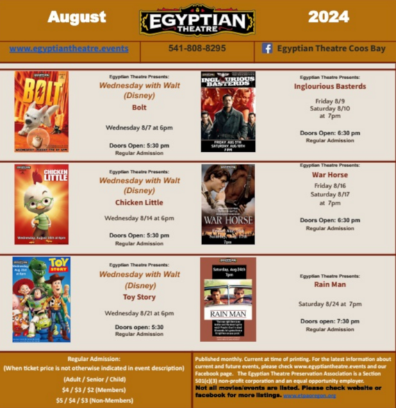 Updated Theatre Showings