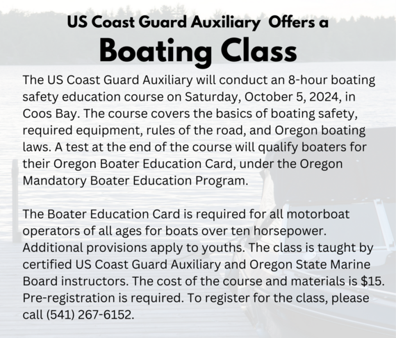 US Coast Guard Boating Class