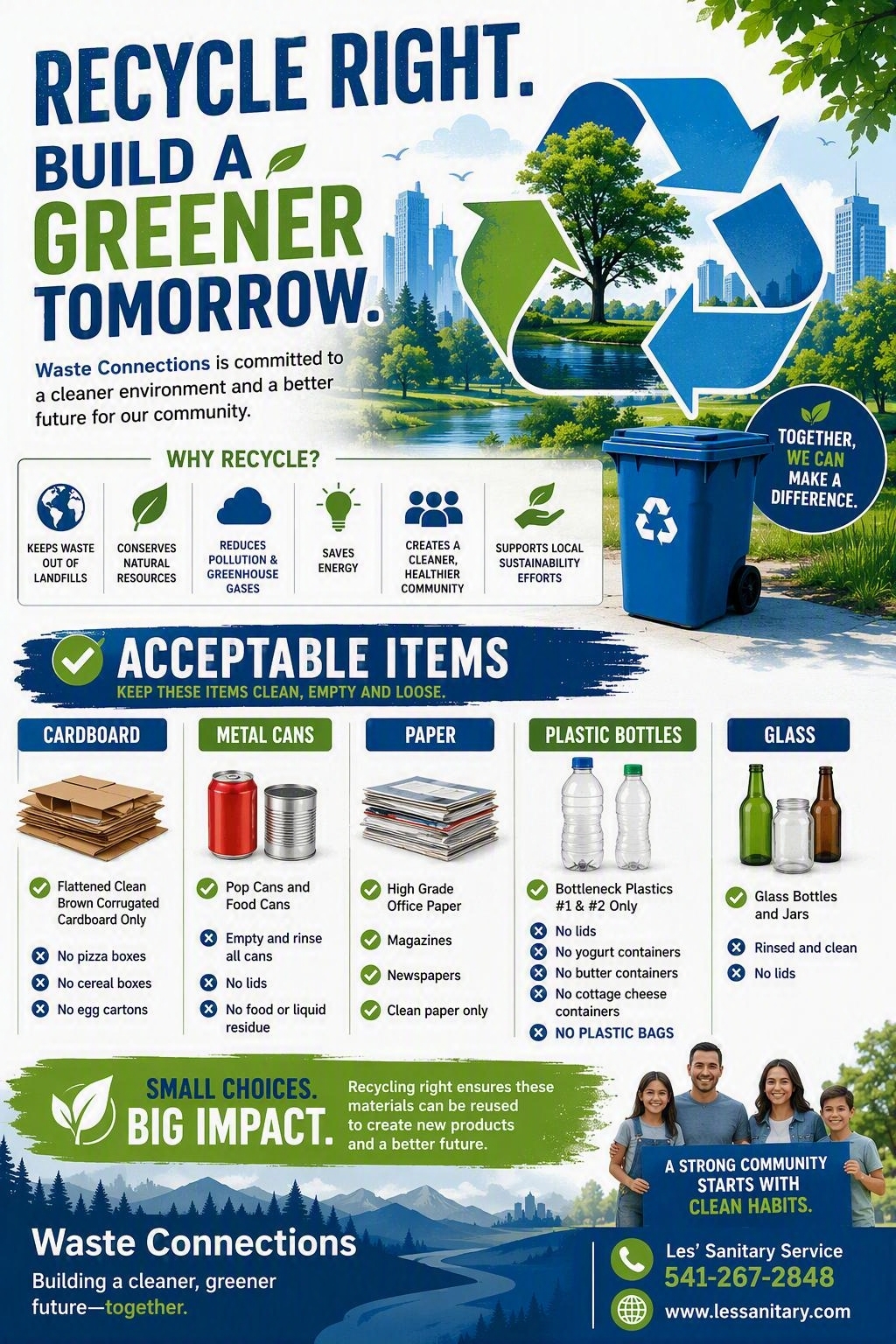 Waste Connections Recycling Info Flyer