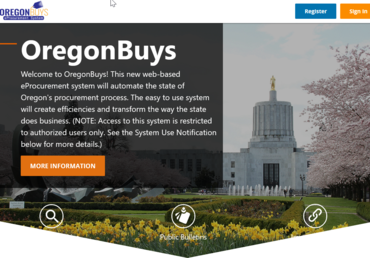 OregonBuys homepage