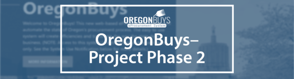OregonBuys Project Phase 2 eNewsletter Header