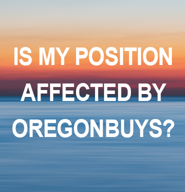 Is my position affected by OregonBuys?