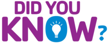 The words "Did you know?" with a lightbulb 