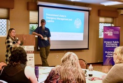 DAS State Procurement Services gives a presentation