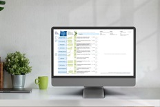 A computer displaying the new agency expectation dashboard