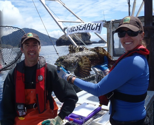 ODFW researchers doing at-sea fieldwork