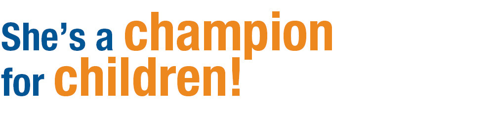 graphic headline children's immunization champion