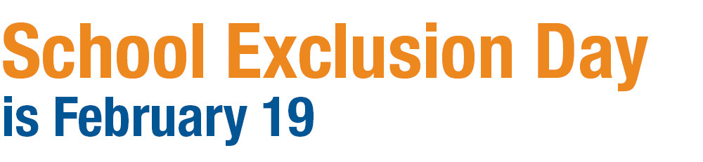 Graphic header: School exclusion day