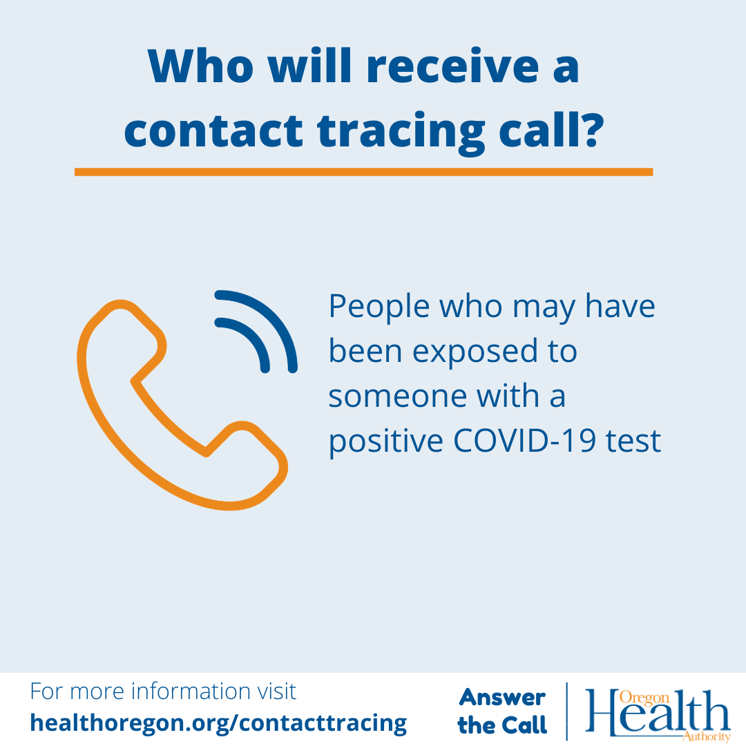 Who will receive a contact tracing call?