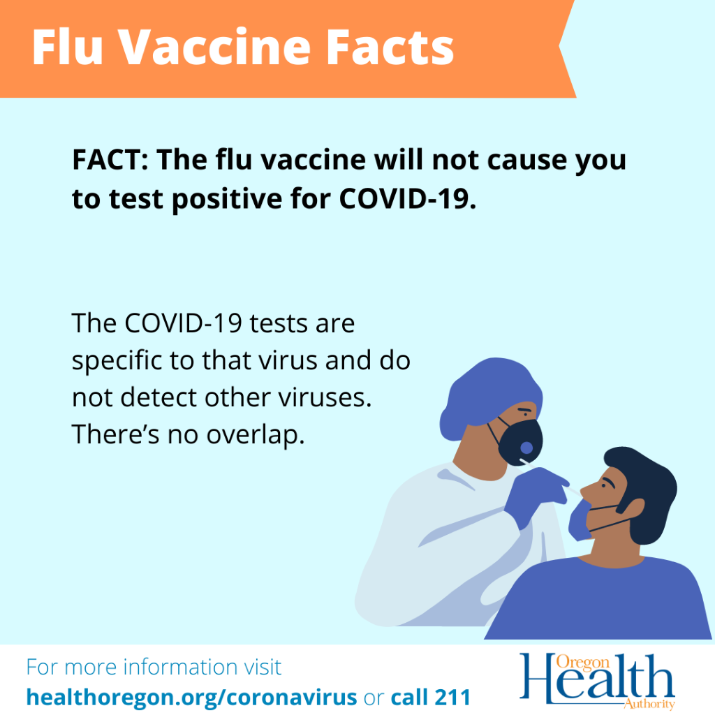 Flu vaccine facts the flu vaccine will not cause you to test positive for COVID-19