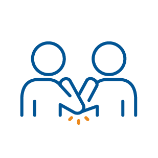 Working together graphic